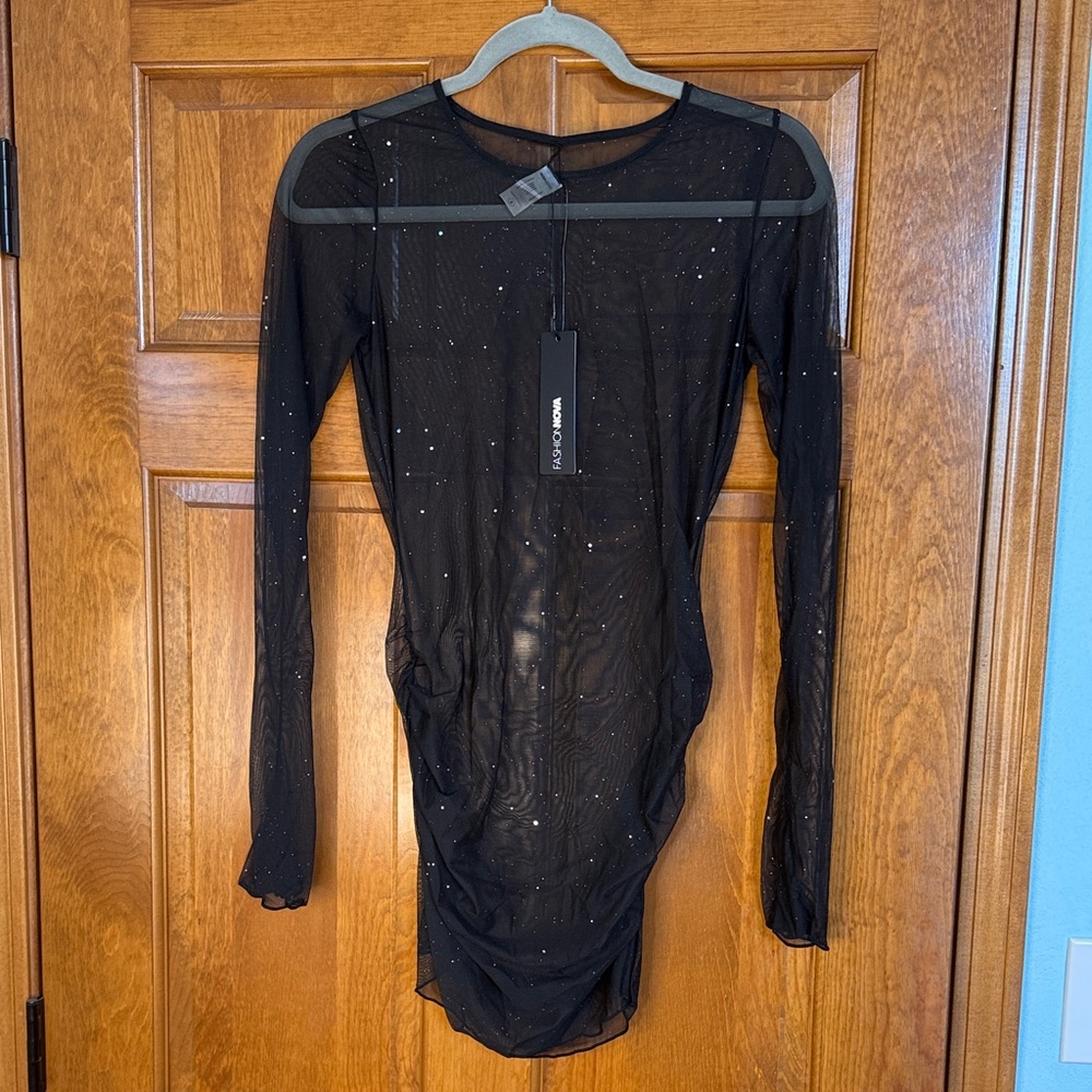 Sheer Black Swim Coverup